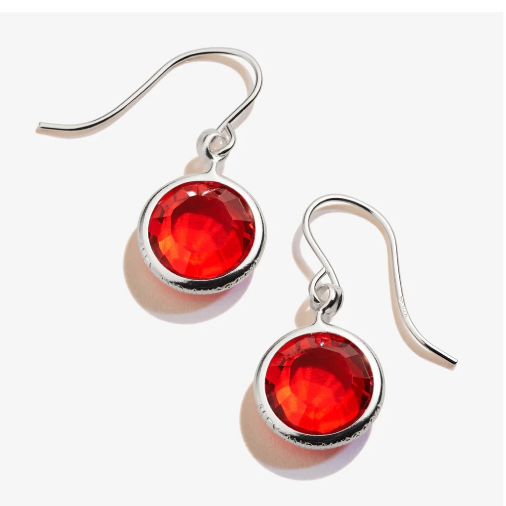 NWT Alex and Ani Ruby July Birthstone Earrings